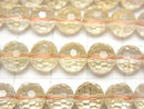 [Video] High Quality! Citrine AAA- 128Faceted Round 8mm half or 1strand beads (aprx.15inch / 36cm)