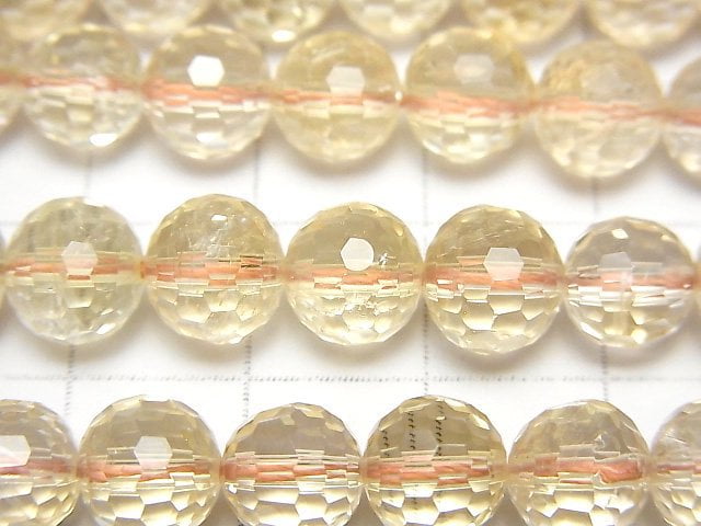 [Video] High Quality! Citrine AAA- 128Faceted Round 8mm half or 1strand beads (aprx.15inch / 36cm)