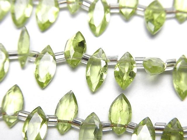 高品質橄欖石 AAA 級 - 馬眼刻面 8x4mm 半串或 1 串珠子 (28顆)