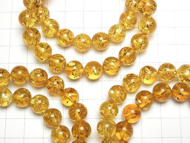 [Video] Baltic Amber Round 10mm Light Brown color Bracelet