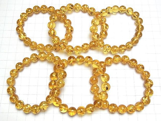 [Video] Baltic Amber Round 10mm Light Brown color Bracelet