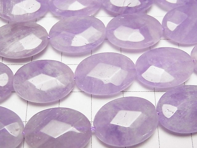 [Video] Lavender Amethyst AA++ Faceted Oval 20x15mm half or 1strand beads (aprx.15inch/36cm)