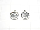 Silver925 Bezel Charm 8mm,10mm Depth 2mm Pure Silver Finish 2pcs