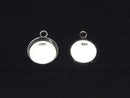 Silver925 Bezel Charm 8mm,10mm Depth 2mm Pure Silver Finish 2pcs