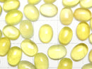[Video] Yellow Prehnite AA++ Oval Cabochon 8x6mm 1pc