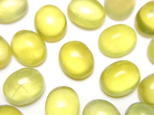 [Video] Yellow Prehnite AA++ Oval Cabochon 10x8mm 1pc