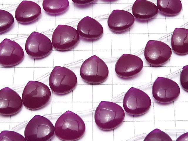 Wine Red color Jade Chestnut 15x15x7mm 1strand beads (aprx.15inch/38cm)