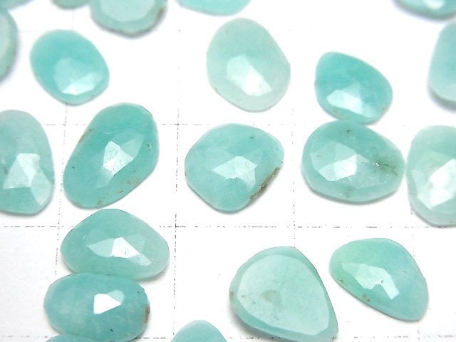 [Video]Amazonite AA++ Loose stone Free Form Single Sided Rose Cut 5pcs