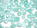 [Video]Amazonite AA++ Loose stone Free Form Single Sided Rose Cut 5pcs