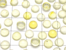 [Video] Yellow Color Amber Round Cabochon 6x6mm 10pcs