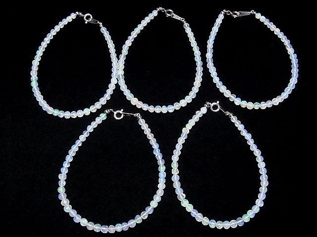 [Video]High Quality Ethiopian Opal AAA Semi Round 4-4.5mm Bracelet
