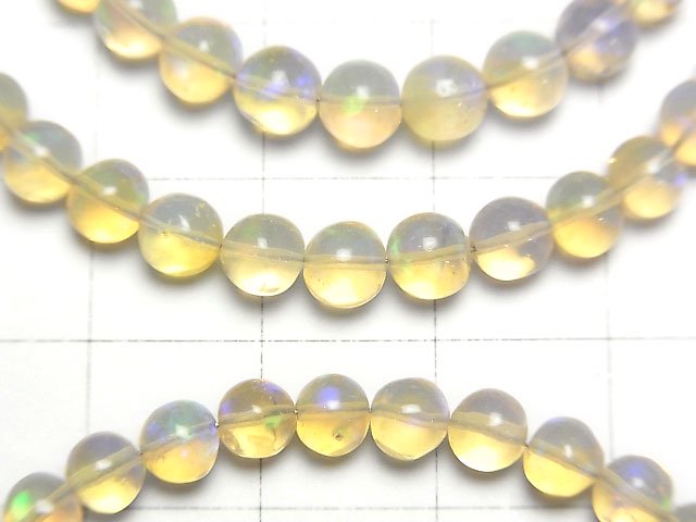 [Video]High Quality Ethiopia Opal AAA Round 4.5-5.5mm Bracelet