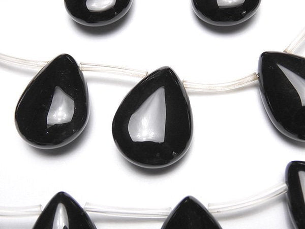 Onyx, Pear Shape Gemstone Beads