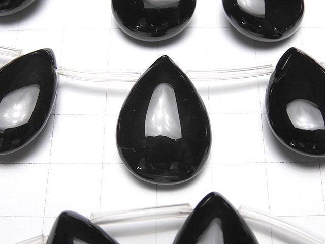 Onyx  Pear shape 25x18x8mm half or 1strand beads (aprx.15inch/38cm)