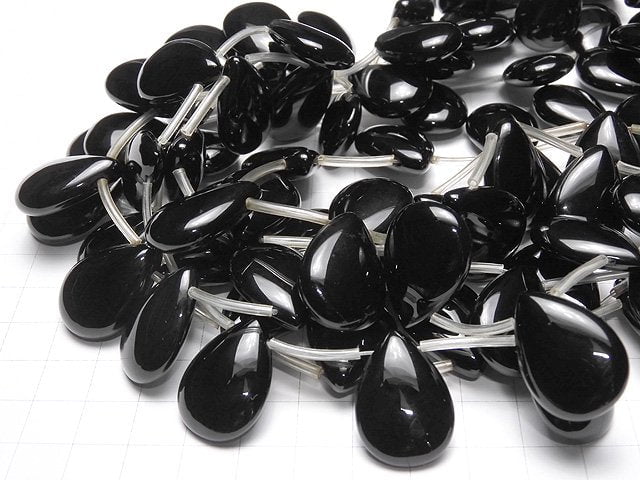 Onyx  Pear shape 25x18x8mm half or 1strand beads (aprx.15inch/38cm)