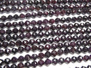 [Video] High Quality! Garnet AA Star Faceted Round 6mm 1strand beads (aprx.15inch / 37cm)