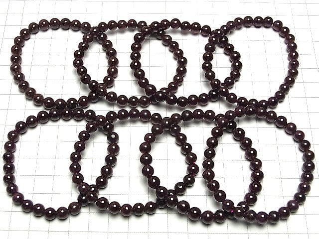 [Video] Star Garnet AAA- Round 6mm Bracelet