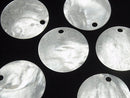 [Video] High Quality White Shell Carved Coin 40x40x2mm 1pc