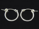 Silver925 G Hoop Earrings [13mm] [15mm] [19mm] [22mm] [29mm] [35mm] 1 pair