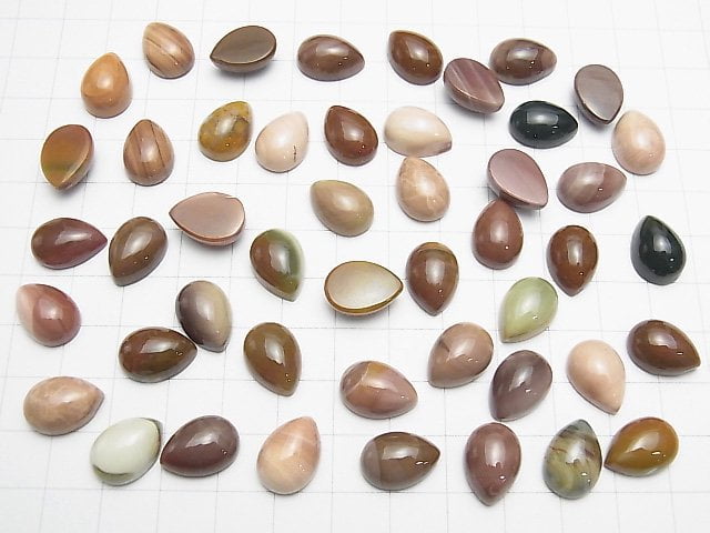 [Video] Imperial Jasper Pear shape Cabochon 14x10mm 3pcs