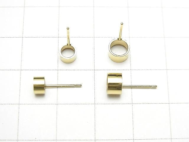 [Video] 14KGF Earstuds Earrings Frame (Bezel) [4mm][5mm] 1 pair