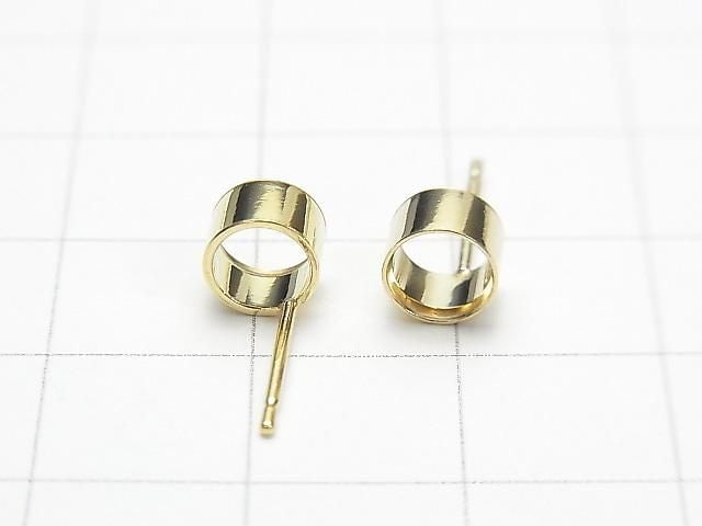 [Video] 14KGF Earstuds Earrings Frame (Bezel) [4mm][5mm] 1 pair