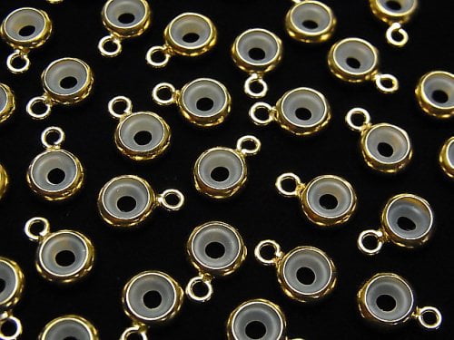 14KGF Ring with Stopper Beads 10x7mm 1pc