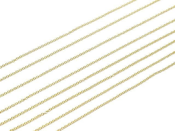 New size now available! 14KGF Round Cable Chain 1.0mm [40cm][45cm] Necklace 1pc