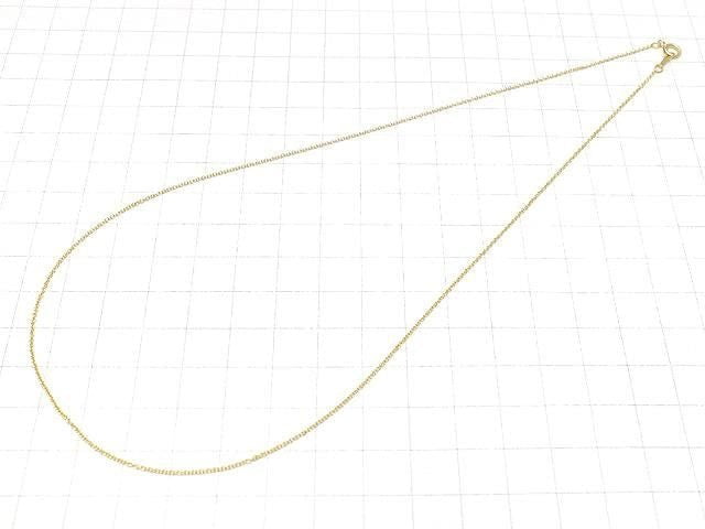 14KGF Round Cable Chain 1.0mm [40cm][45cm] Necklace 1pc
