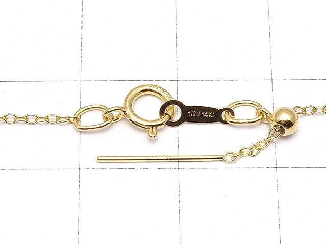 [Video] 14KGF Azuki Chain with Slide Adjuster, 1.2mm [46cm] Necklace (1pc)