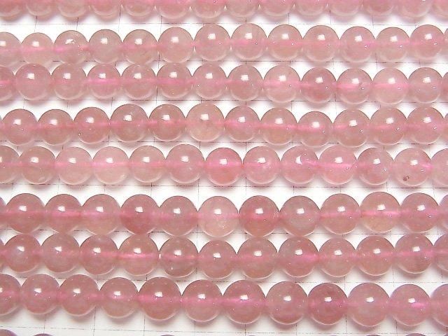 [Video] Madagascar Deep Rose Quartz AAA- Round 8mm half or 1strand beads (aprx.15inch/36cm)