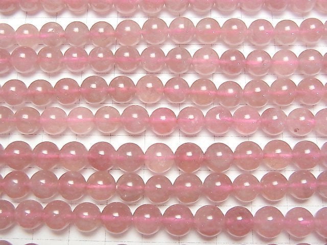 [Video] Madagascar Deep Rose Quartz AAA- Round 8mm half or 1strand beads (aprx.15inch / 38cm)