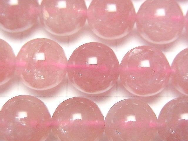 [Video] Madagascar Deep Rose Quartz AAA- Round 10mm 1/4 or 1strand beads (aprx.15inch / 38cm)