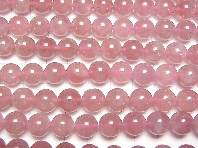 [Video] Madagascar Deep Rose Quartz AAA- Round 10mm 1/4 or 1strand beads (aprx.15inch / 38cm)