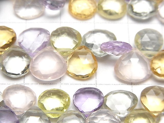 [Video] High Quality Mixed Stone AAA- Chestnut Faceted Briolette half or 1strand beads (aprx.7inch / 18cm)