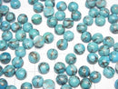[Video] Blue Copper Turquoise AAA Round Cabochon 6x6mm 5pcs