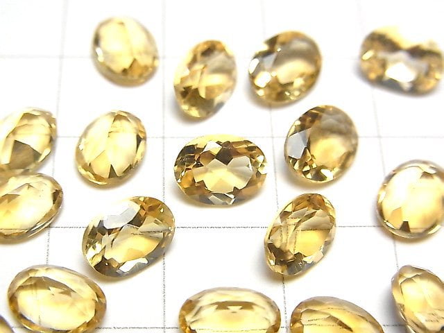 High Quality Citrine AAA Undrilled Oval Faceted 8x6x4mm 5pcs