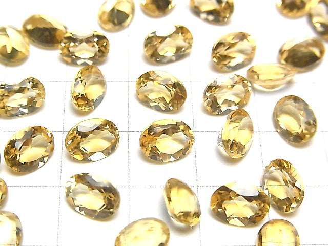 High Quality Citrine AAA Undrilled Oval Faceted 8x6x4mm 5pcs