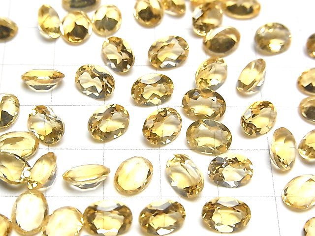 High Quality Citrine AAA Undrilled Oval Faceted 8x6x4mm 5pcs