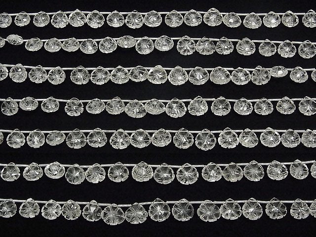 [Video]High Quality Crystal AAA Carved Chestnut half or 1strand (18pcs )