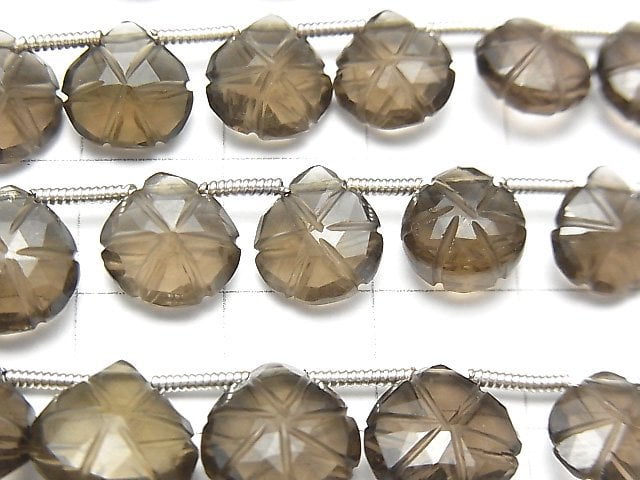 [Video] High Quality Smoky Quartz AAA Carved Chestnut 1strand (20pcs)