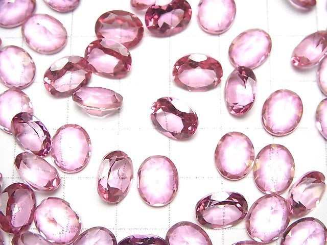 [Video]High Quality Pink Topaz AAA Loose stone Oval Faceted 10x8mm 2pcs