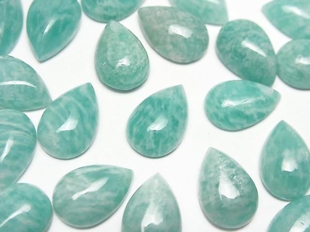 [Video] Amazonite AA++ Pear-shaped Cabochon 12x8mm 3pcs