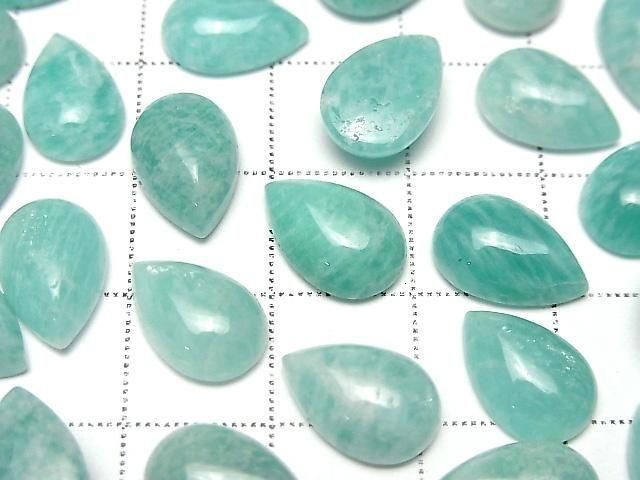 [Video] Amazonite AA++ Pear-shaped Cabochon 12x8mm 3pcs