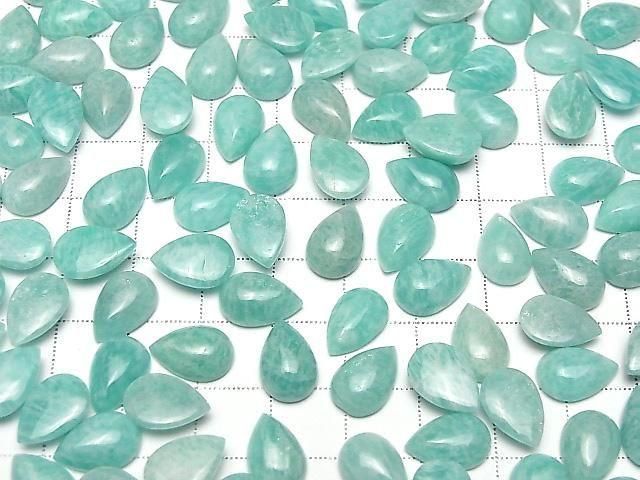 [Video] Amazonite AA++ Pear-shaped Cabochon 12x8mm 3pcs