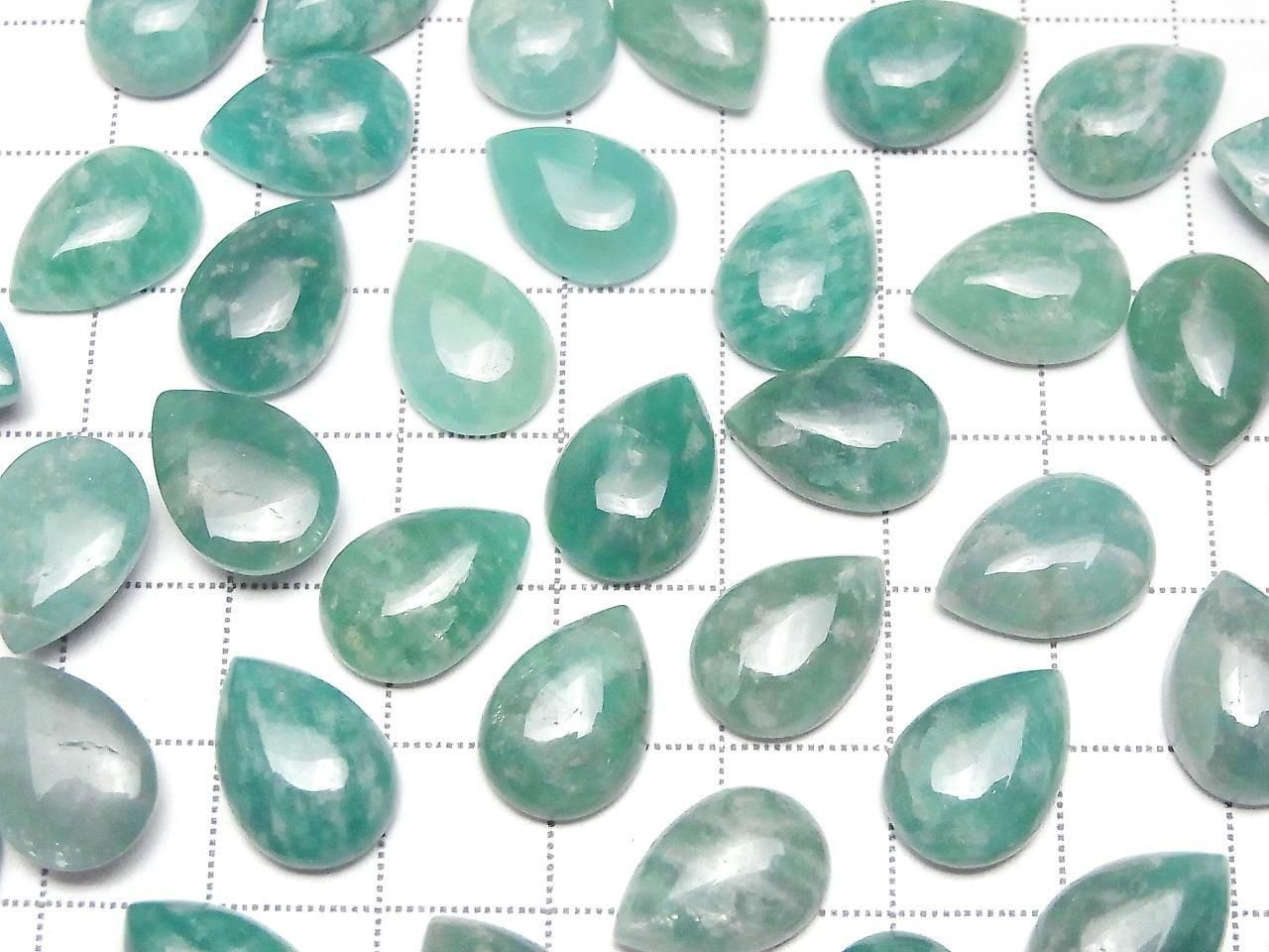 Amazonite  AA+ Pear shape  Cabochon 14x10mm 3pcs