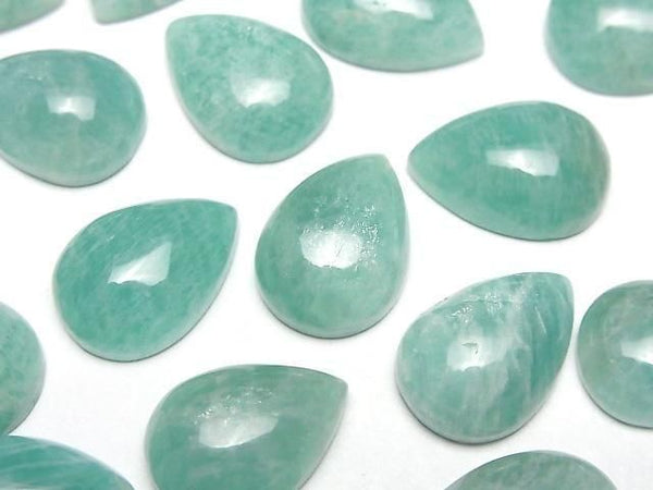 [Video] Amazonite AA++ Pear shape Cabochon 18x13mm 2pcs