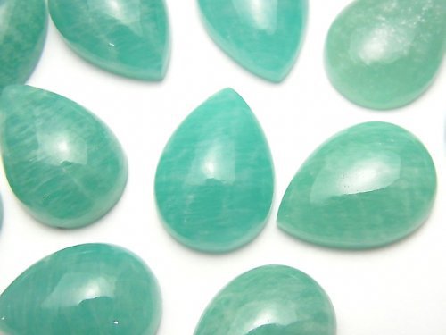 [Video] Amazonite AAA- Pear shape Cabochon 18x13mm 2pcs