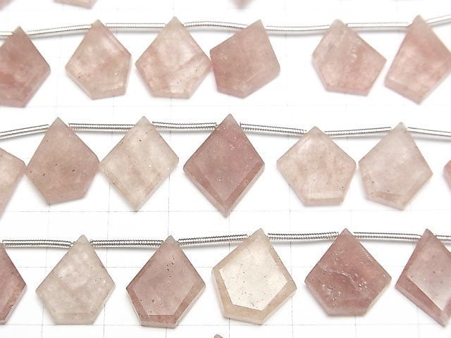 [Video] High Quality Pink Epidote AAA Rough Slice Faceted 1strand beads (aprx.5inch / 13cm)