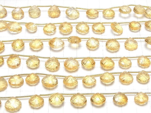 [Video] High Quality Citrine AAA Carved Chestnut 1strand (15pcs)